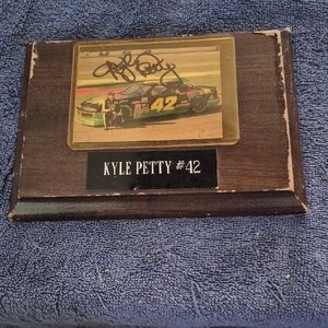 Autographed Kyle Petty Plaque
